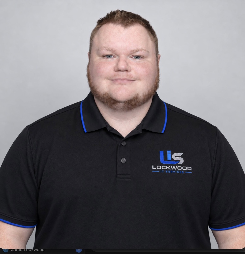 Jared Lockwood wearing a Lockwood IT Services polo